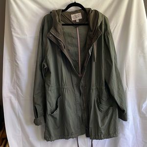 Olive army green Stolen Hearts anorak jacket size 2x
